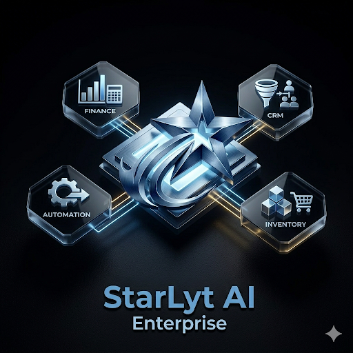 StarLyt AI Enterprise — Finance, CRM, Automation, Inventory
